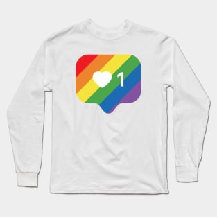 LGBTQ Instagram Heart Notification Long Sleeve T-Shirt